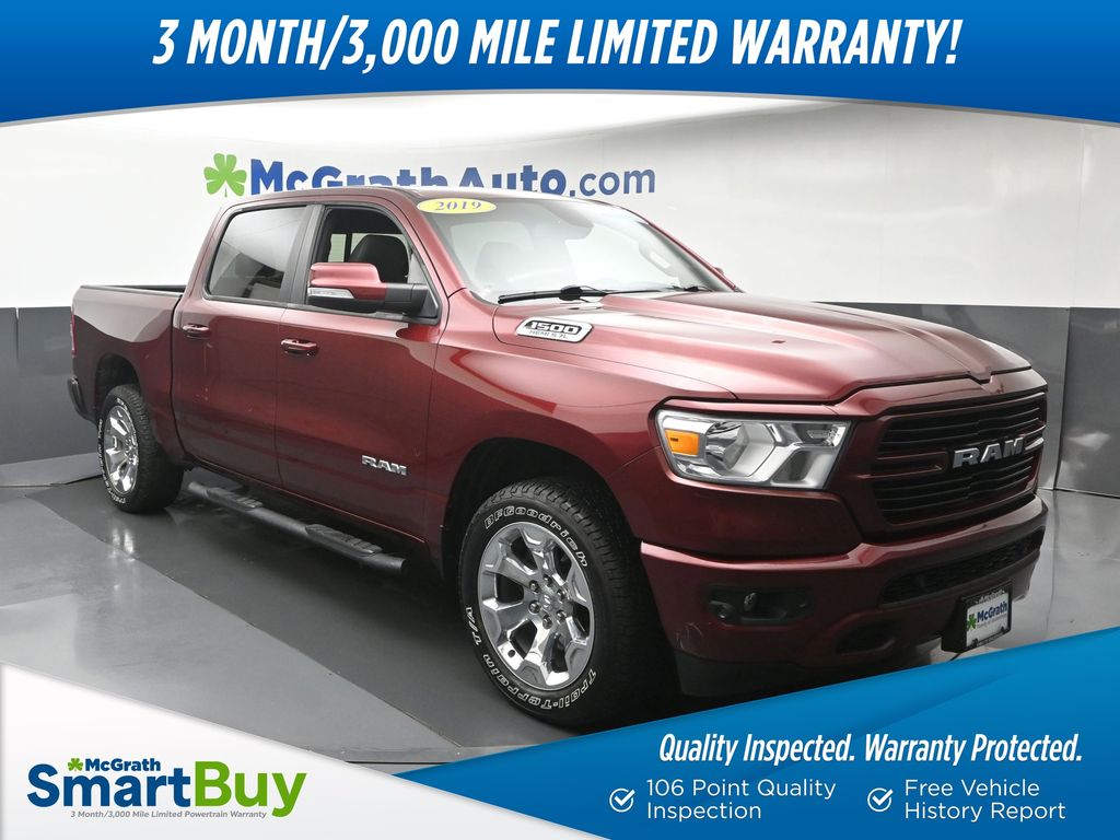 Delmonico Red Pearlcoat 2019 RAM 1500 Big Horn Crew Cab 4WD Pickup Truck Four-Wheel Drive 8-Speed Automatic