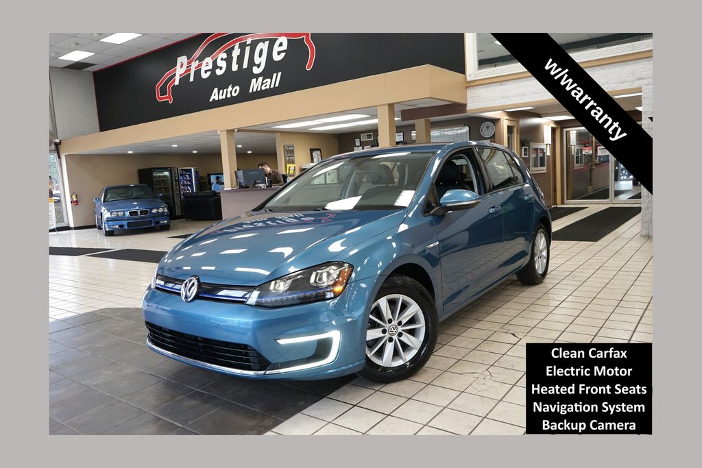 Pacific Blue 2016 Volkswagen e-Golf SEL Premium Hatchback Front-Wheel Drive Automatic