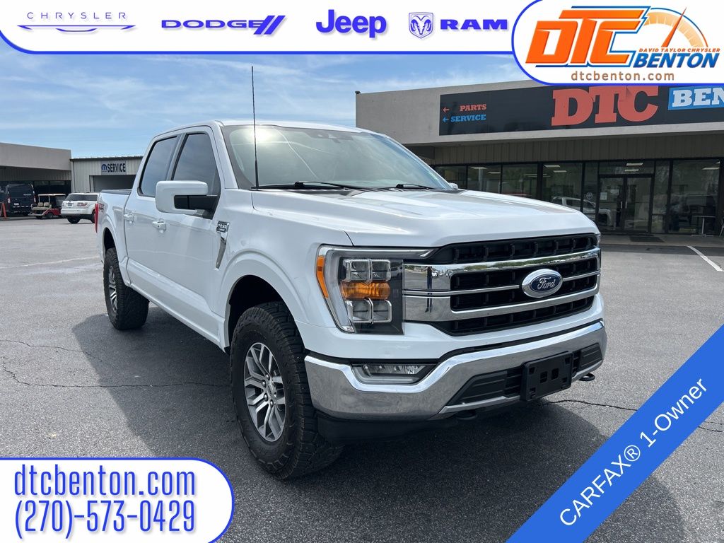 Oxford White 2022 Ford F-150 Lariat SuperCrew 4WD Pickup Truck Four-Wheel Drive Automatic