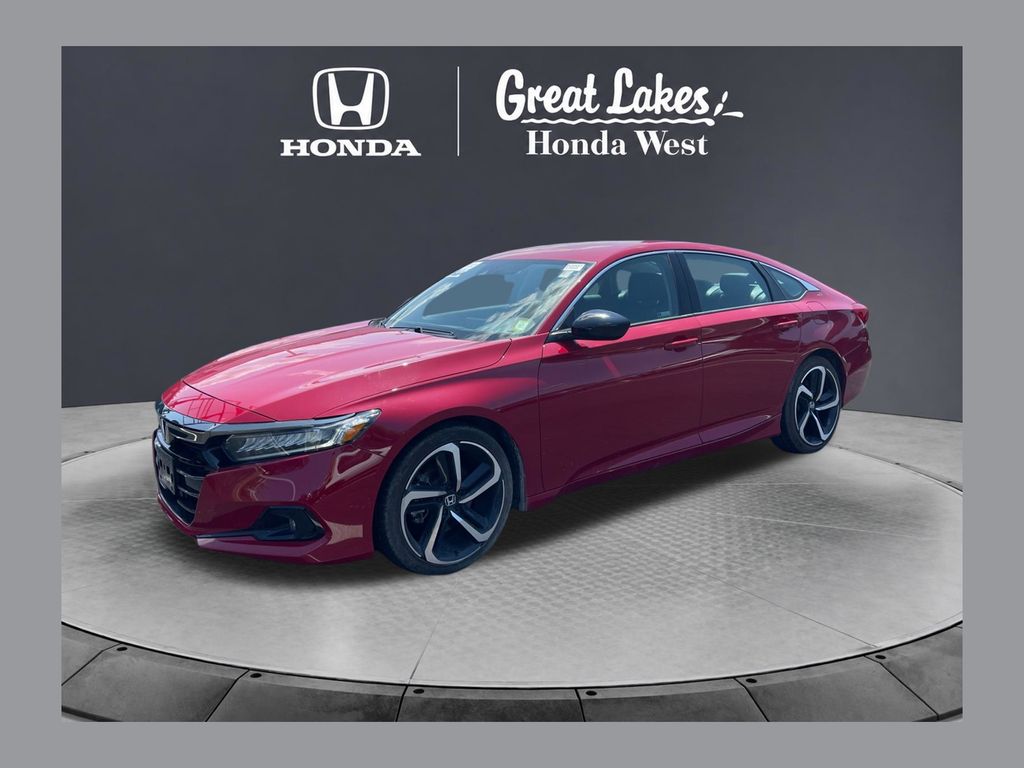 Radiant Red Metallic 2021 Honda Accord Sedan Front-Wheel Drive Continuously Variable Transmission