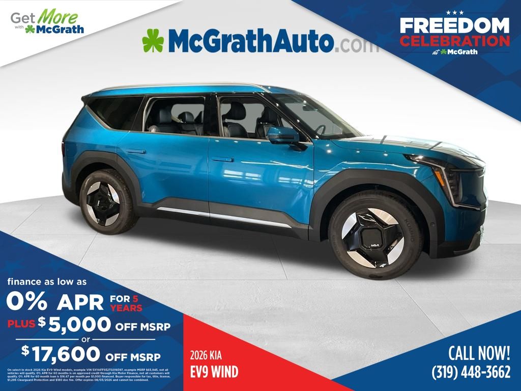 Ocean Blue 2026 Kia EV9 SUV / Crossover All-Wheel Drive 1-Speed Automatic