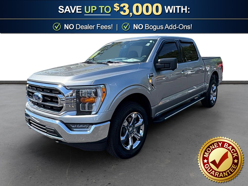 Iconic Silver Metallic 2022 Ford F-150 XLT SuperCrew 4WD Pickup Truck Four-Wheel Drive Automatic