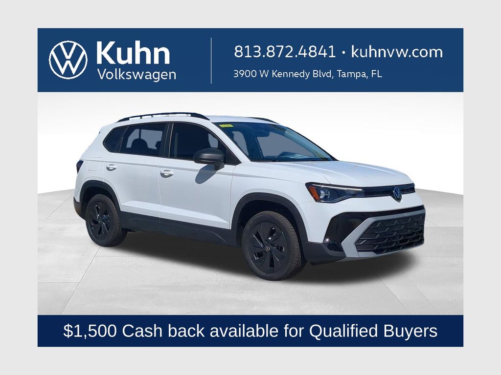 Pure White 2026 Volkswagen Taos SUV / Crossover Front-Wheel Drive 8-Speed Automatic