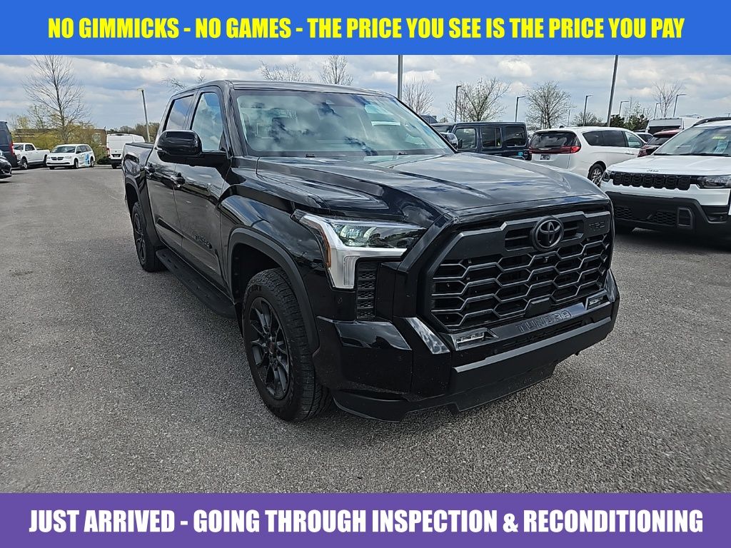 Midnight Black Metallic 2024 Toyota Tundra Limited CrewMax Cab 4WD Pickup Truck Four-Wheel Drive Automatic