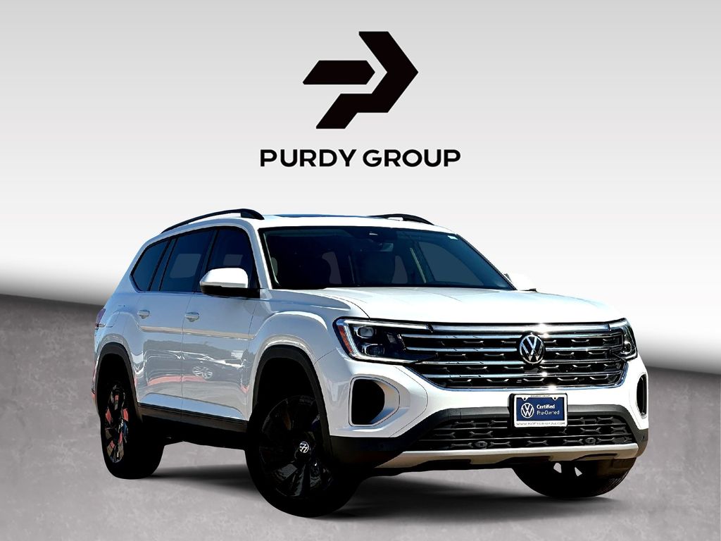 Pure White 2024 Volkswagen Atlas SE FWD with Technology SUV / Crossover Front-Wheel Drive 8-Speed Automatic