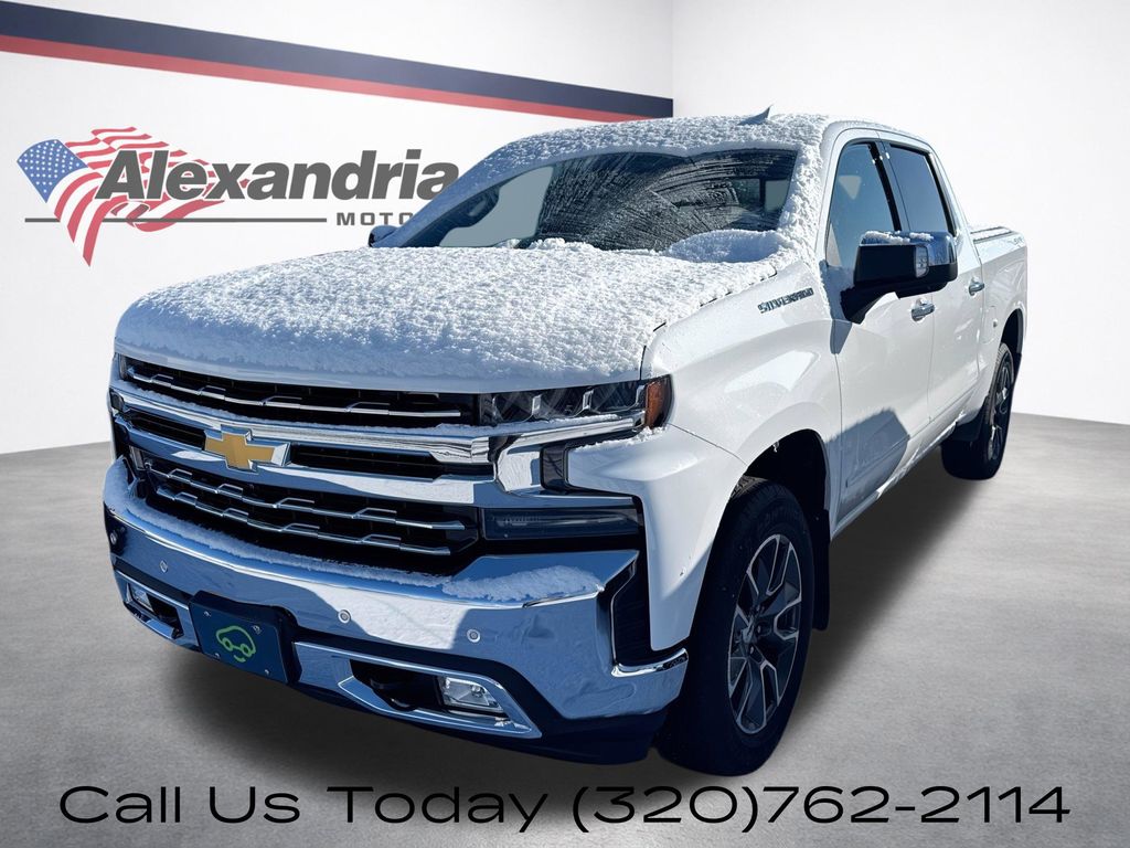 Summit White 2019 Chevrolet Silverado 1500 LTZ Crew Cab 4WD Pickup Truck Four-Wheel Drive Automatic