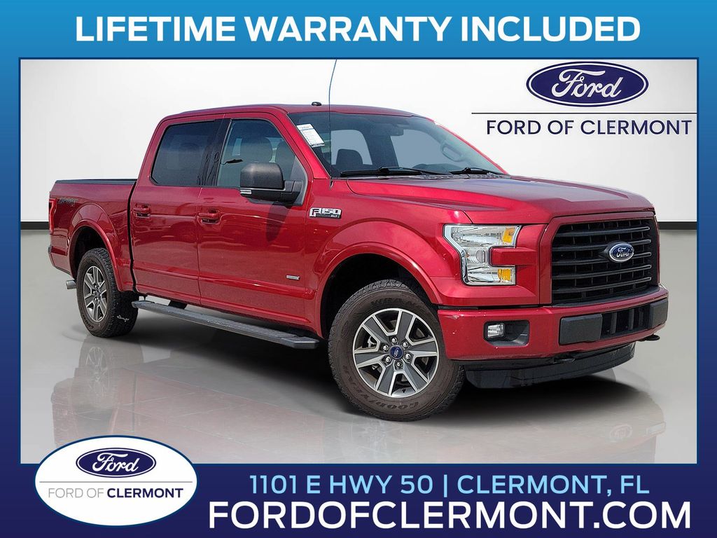Ruby Red Metallic Tinted Clearcoat 2016 Ford F-150 Pickup Truck Four-Wheel Drive 6-Speed Automatic