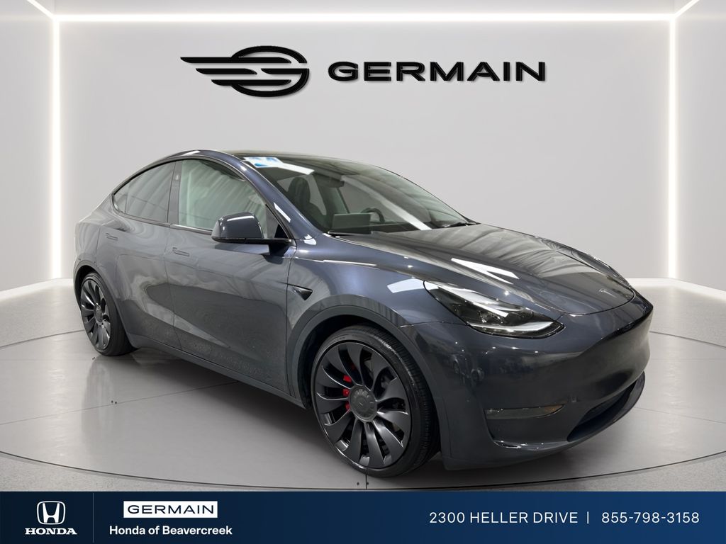 Deep Blue Metallic 2024 Tesla Model Y Performance AWD SUV / Crossover All-Wheel Drive 1-Speed Automatic