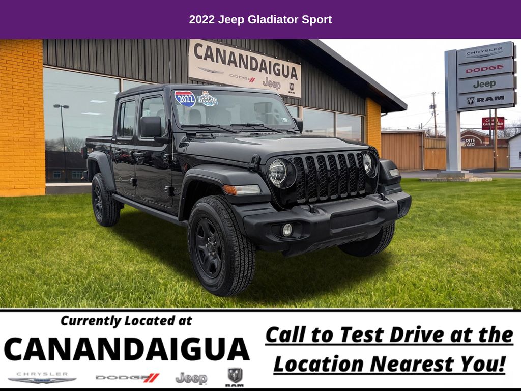 Black Clearcoat 2022 Jeep Gladiator Pickup Truck Four-Wheel Drive 8-Speed Automatic