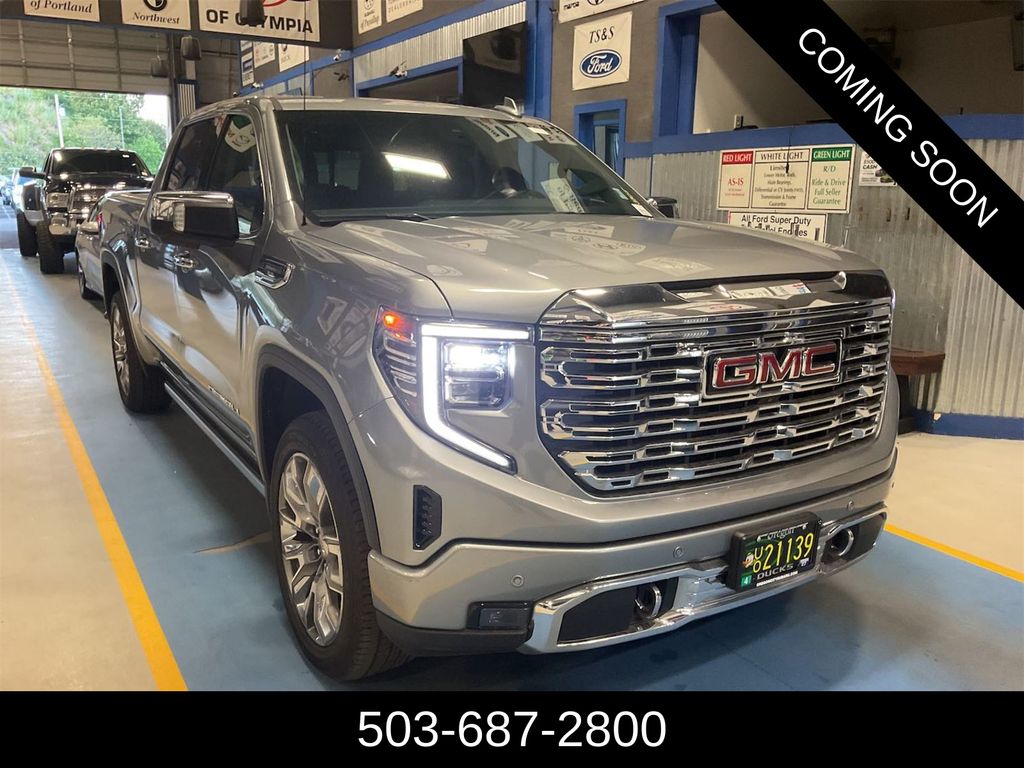 Sterling Metallic 2023 GMC Sierra 1500 Denali Crew Cab 4WD Pickup Truck Four-Wheel Drive Automatic