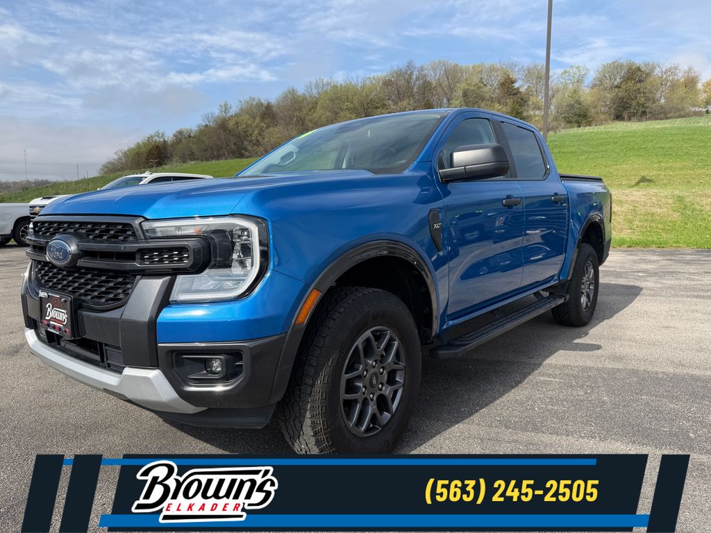 Velocity Blue Metallic 2024 Ford Ranger Pickup Truck Four-Wheel Drive Automatic