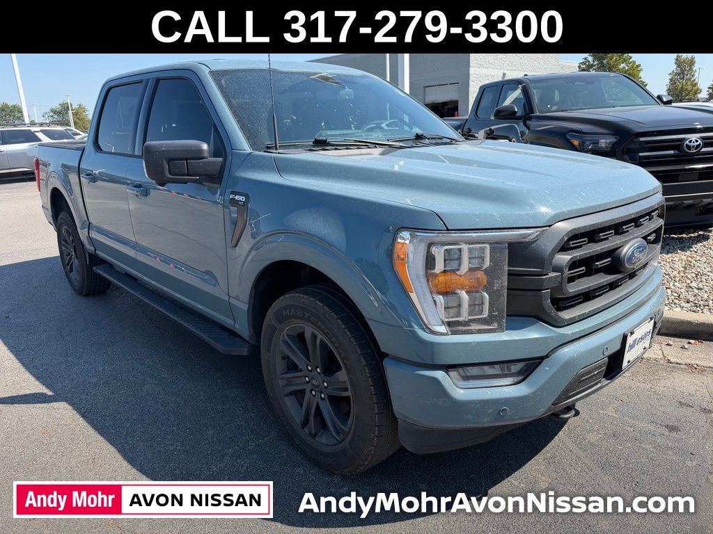 Blue 2023 Ford F-150 Pickup Truck Four-Wheel Drive Automatic