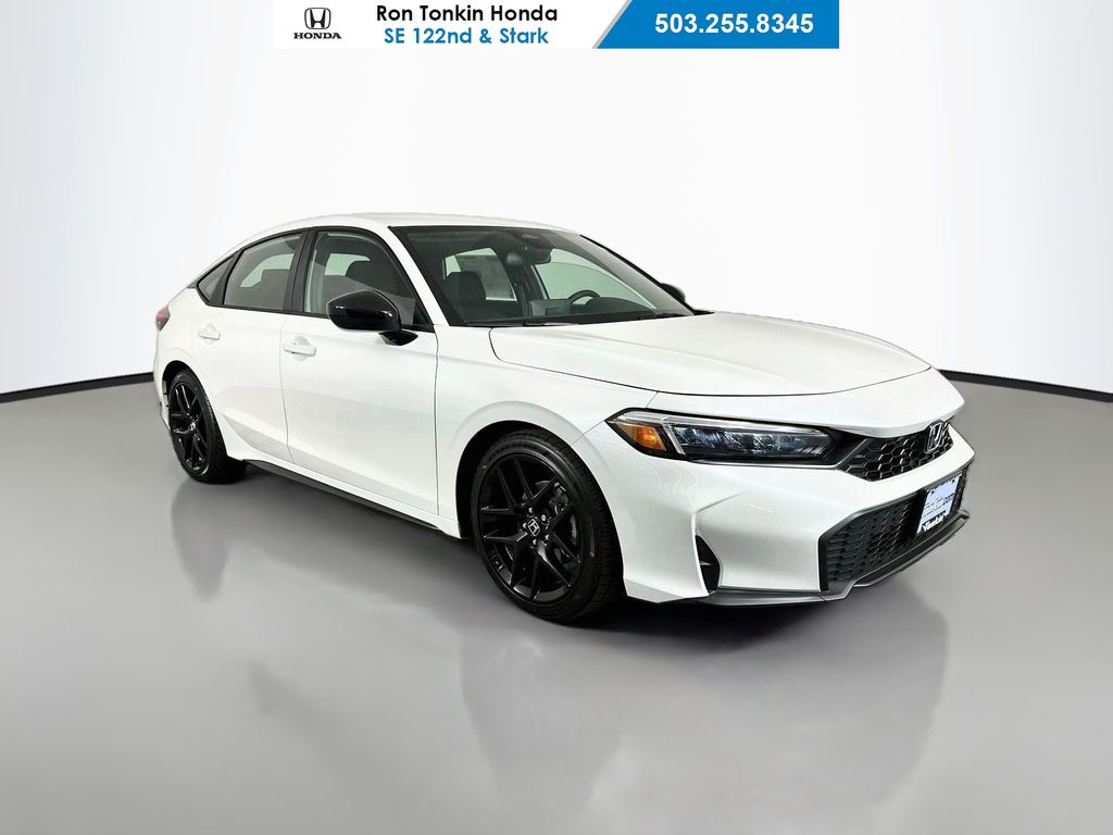 Platinum White Pearl 2026 Honda Civic Hatchback Hatchback Front-Wheel Drive Continuously Variable Transmission