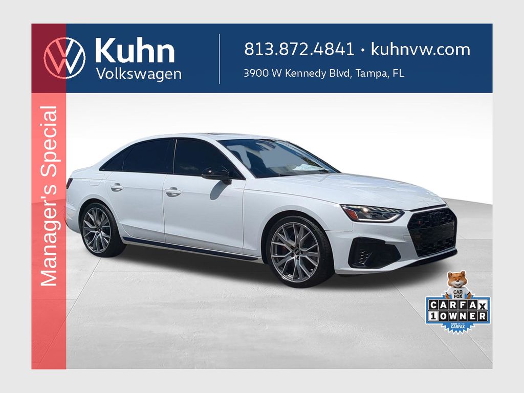 Glacier White Metallic 2023 Audi S4 Sedan All-Wheel Drive 8-Speed Automatic