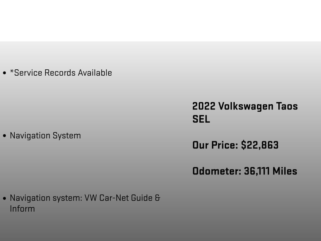 2022 Volkswagen Taos 1.5T SEL White at Auto Express Mitsubishi