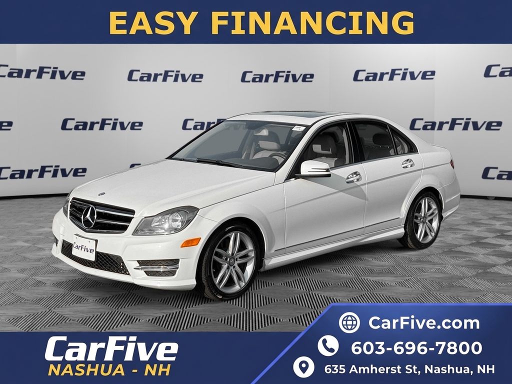 White 2014 Mercedes-Benz C-Class Sedan All-Wheel Drive 7-Speed Automatic