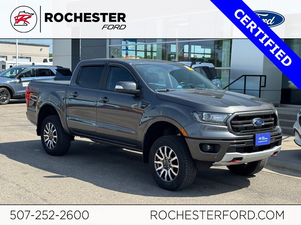 Gray (Magnetic Metallic) 2019 Ford Ranger Lariat SuperCrew 4WD Pickup Truck Four-Wheel Drive Automatic