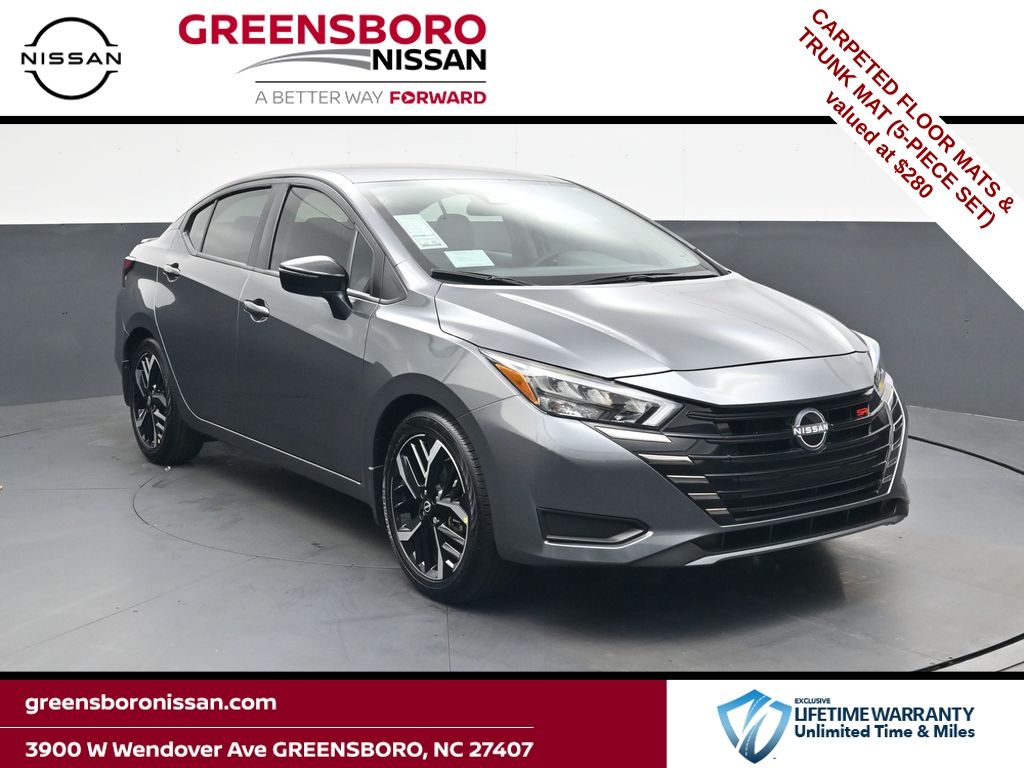 Gray (Gun Metallic) 2025 Nissan Versa Sedan Front-Wheel Drive Continuously Variable Transmission