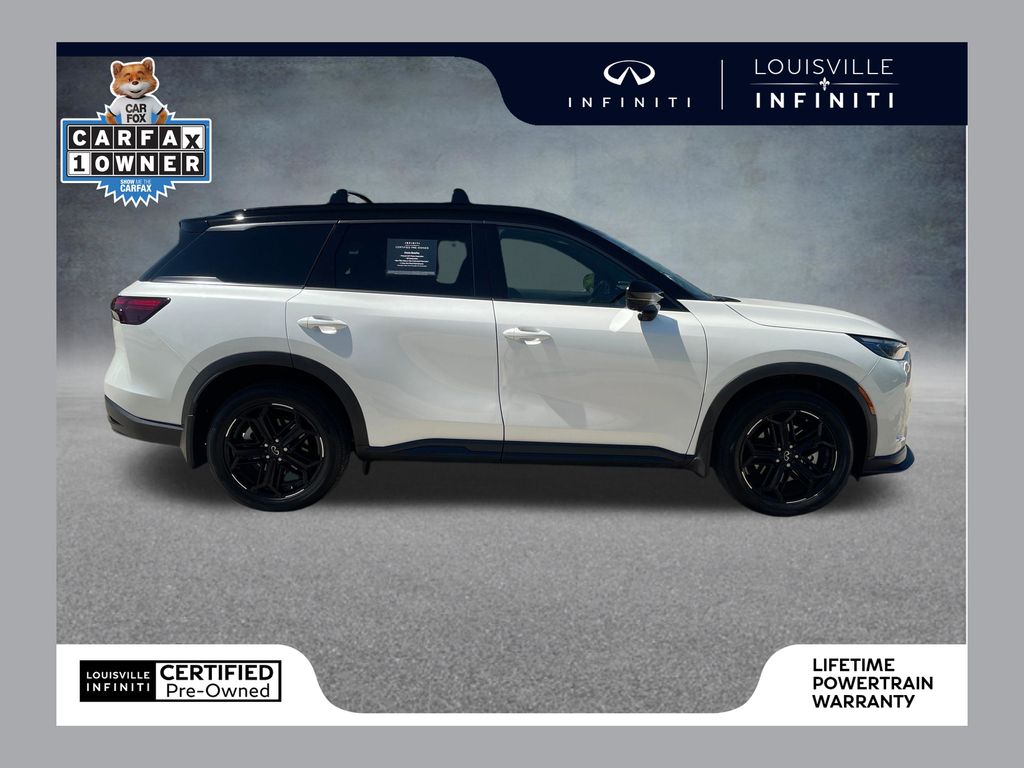 Radiant White/Black Obsidian 2026 INFINITI QX60 SUV / Crossover All-Wheel Drive 9-Speed Automatic
