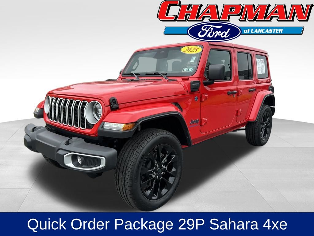 Firecracker Red Clearcoat 2025 Jeep Wrangler 4xe SUV / Crossover Four-Wheel Drive 8-Speed Automatic