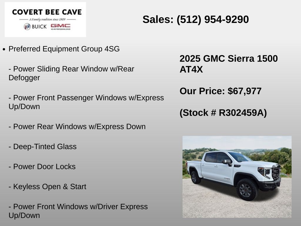 Used Car 2025 Gmc Sierra 1500  At4x For Sale Under $70,000 In Austin, Texas