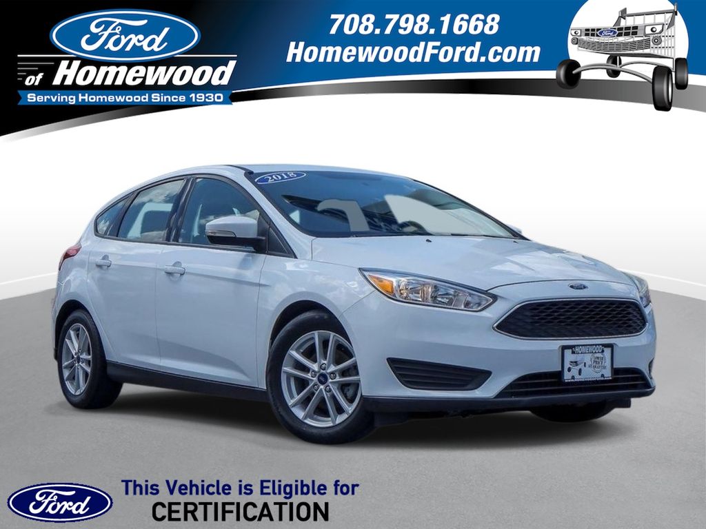 Oxford White 2018 Ford Focus Hatchback Front-Wheel Drive 6-Speed Automatic