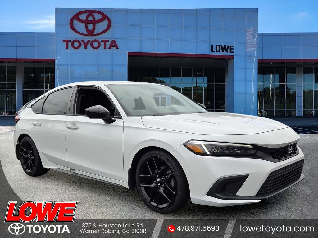 Platinum White Pearl 2022 Honda Civic Hatchback Hatchback Front-Wheel Drive Continuously Variable Transmission