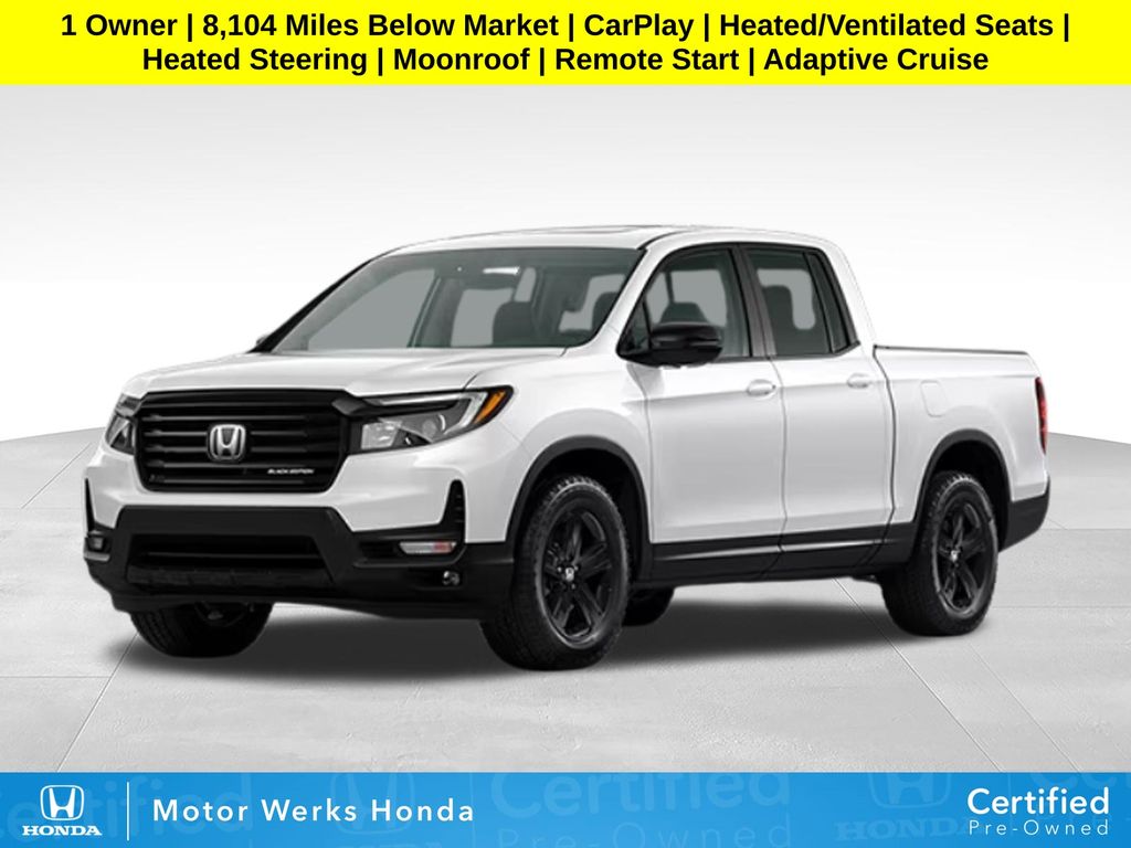 Platinum White Pearl 2023 Honda Ridgeline Black Edition AWD Pickup Truck All-Wheel Drive 9-Speed Automatic