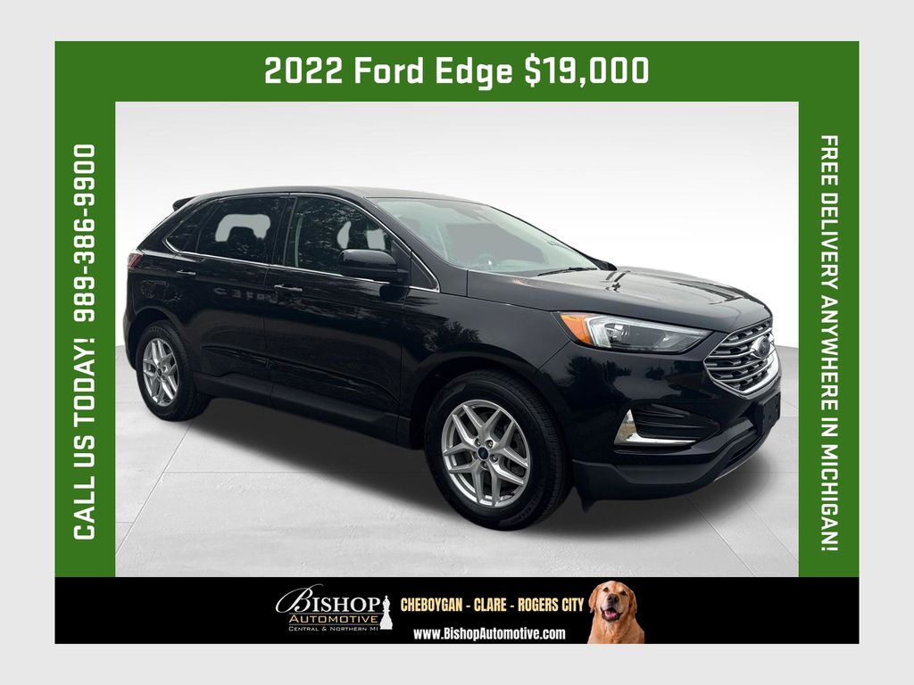 Black Metallic 2022 Ford Edge SUV / Crossover All-Wheel Drive 8-Speed Automatic