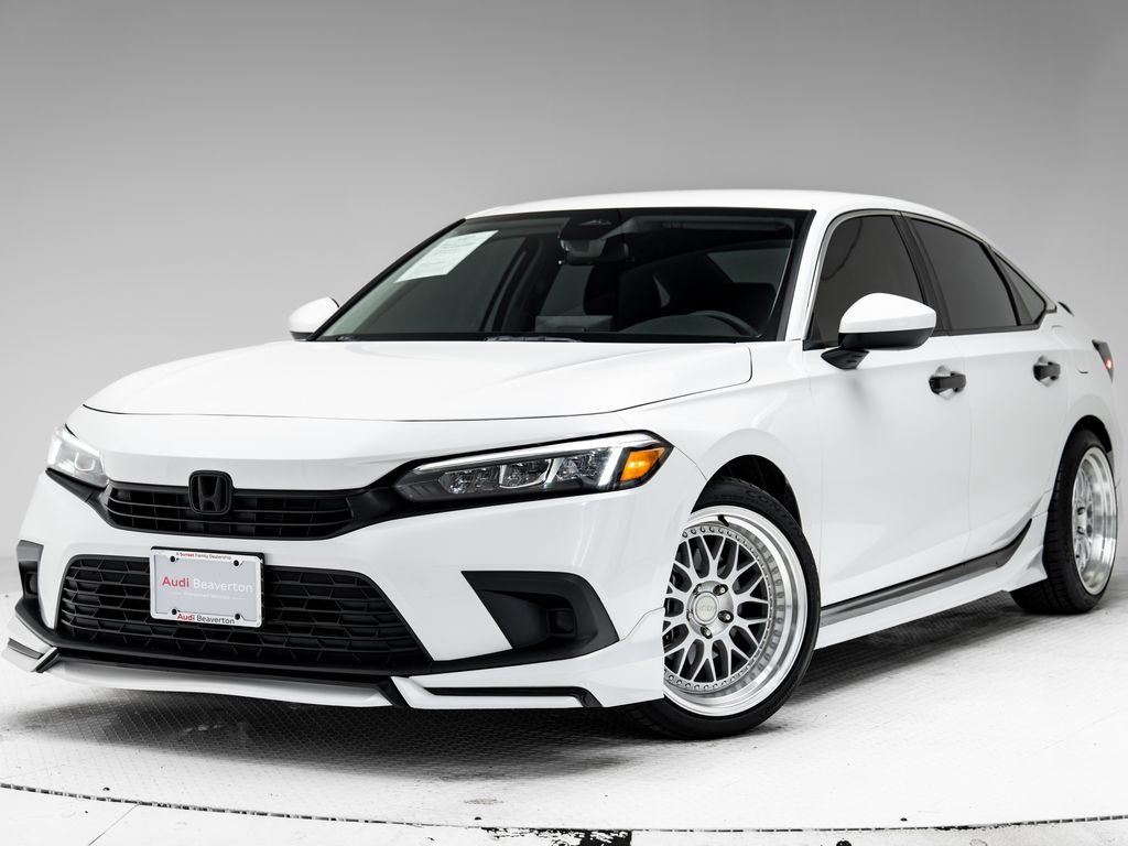 Platinum White Pearl 2022 Honda Civic LX FWD Sedan Front-Wheel Drive Continuously Variable Transmission