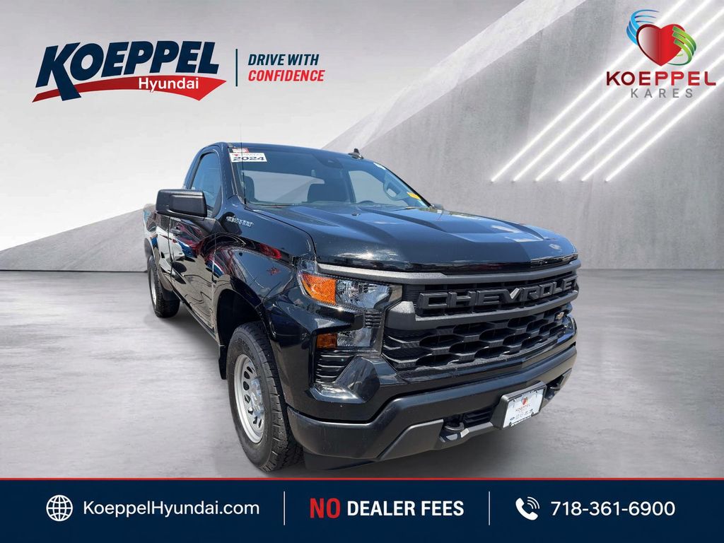 Black 2024 Chevrolet Silverado 1500 Pickup Truck Four-Wheel Drive 8-Speed Automatic