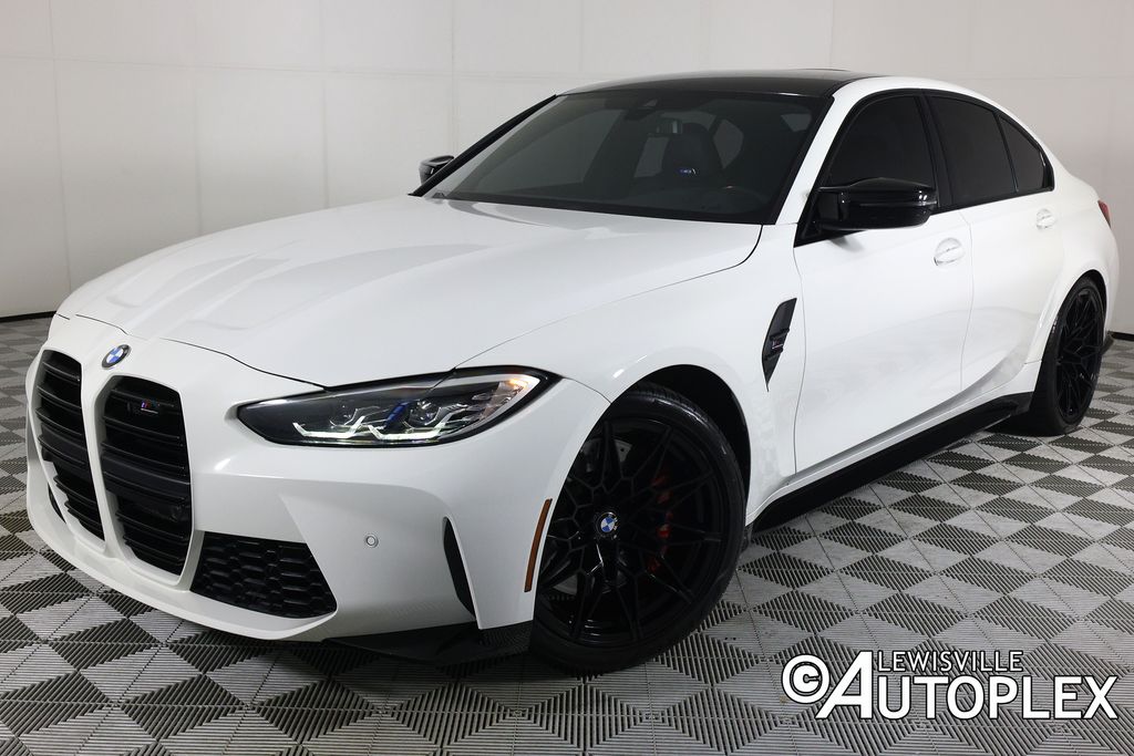 Alpine White 2022 BMW M3 Sedan Rear-Wheel Drive 8-Speed Automatic