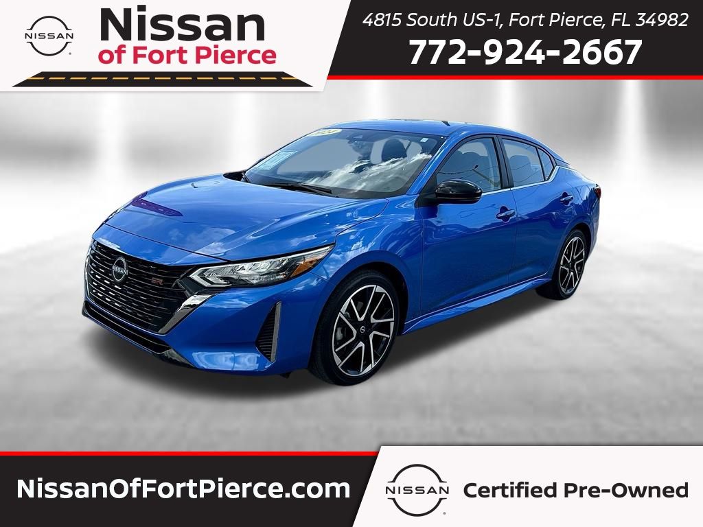 Electric Blue Metallic 2024 Nissan Sentra Sedan Front-Wheel Drive Continuously Variable Transmission