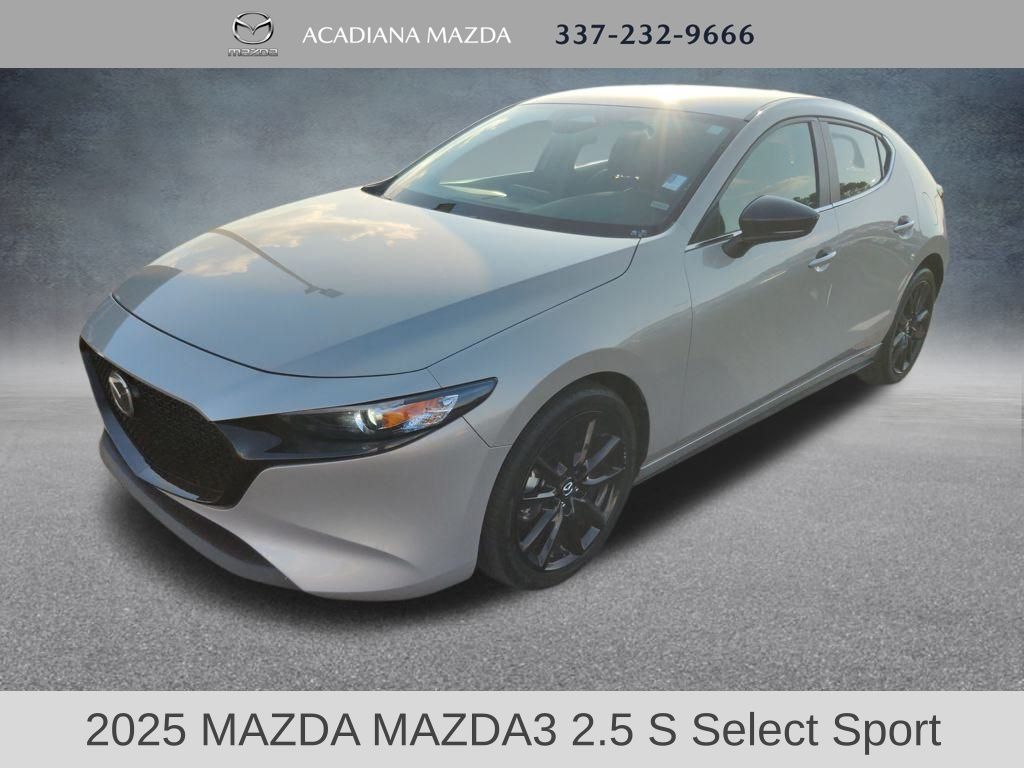 Gray (Platinum Quartz Metallic) 2025 Mazda MAZDA3 2.5 S Select Sport Hatchback FWD Hatchback Front-Wheel Drive 6-Speed Automatic