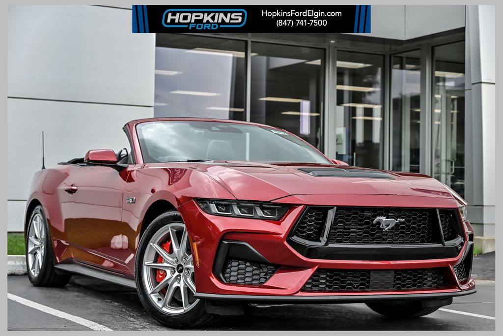 Rapid Red Metallic Tinted Clearcoat 2024 Ford Mustang Convertible Rear-Wheel Drive Automatic