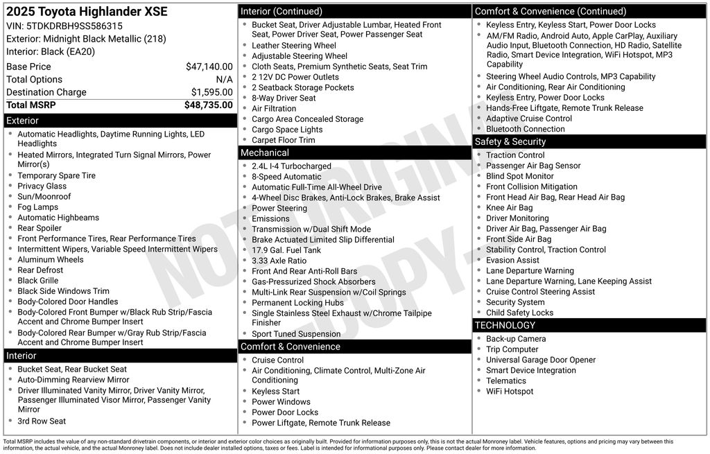 Used 2025 Toyota Highlander SUV