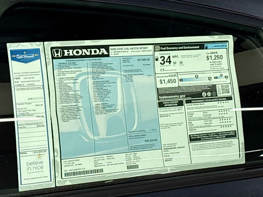 2026 Honda Civic Sport