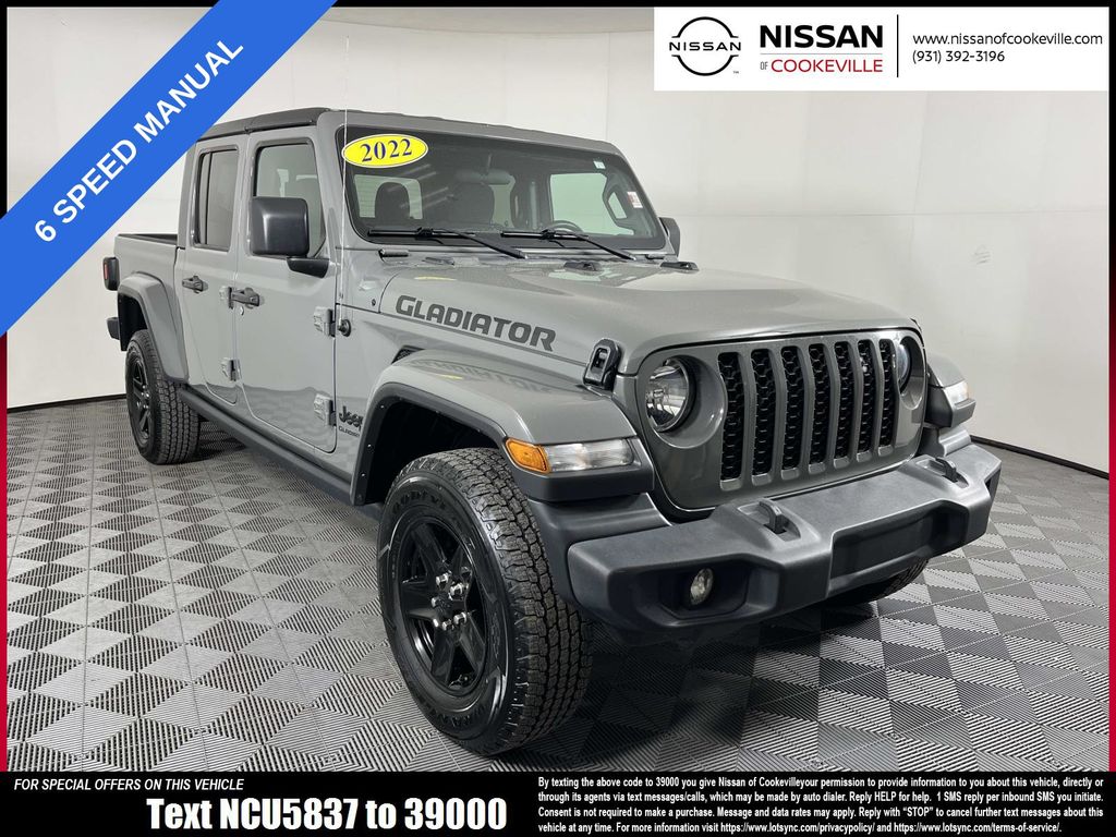 Sting-Gray Clearcoat 2022 Jeep Gladiator Sport Crew Cab 4WD Pickup Truck Four-Wheel Drive 6-Speed Manual
