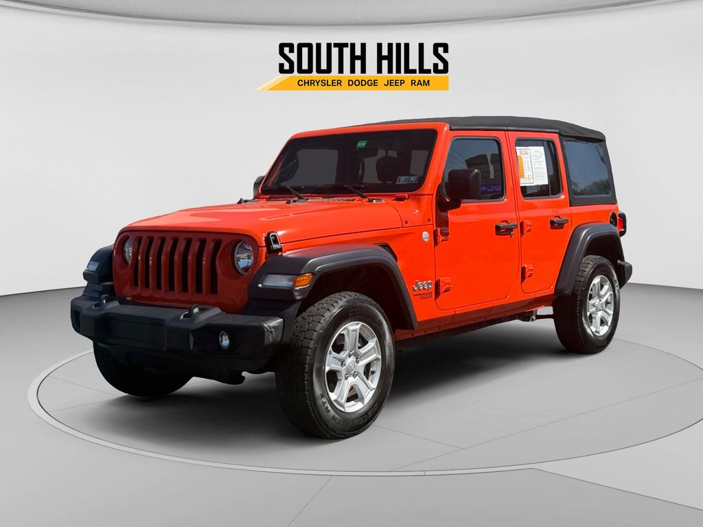 2019 Jeep Wrangler Unlimited Sport S Orange at South Hills CDJR