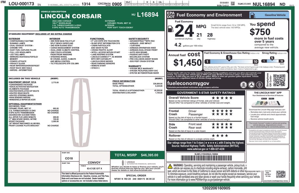 Used 2022 Lincoln Corsair SUV