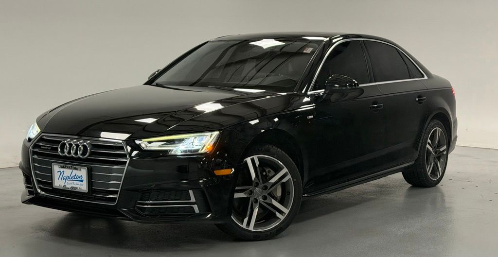 Black Metallic 2017 Audi A4 2.0T quattro Premium Plus AWD Sedan All-Wheel Drive 7-Speed Automatic