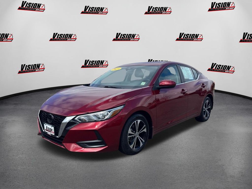Red (Scarlet Ember Tintcoat) 2023 Nissan Sentra SV FWD Sedan Front-Wheel Drive Continuously Variable Transmission