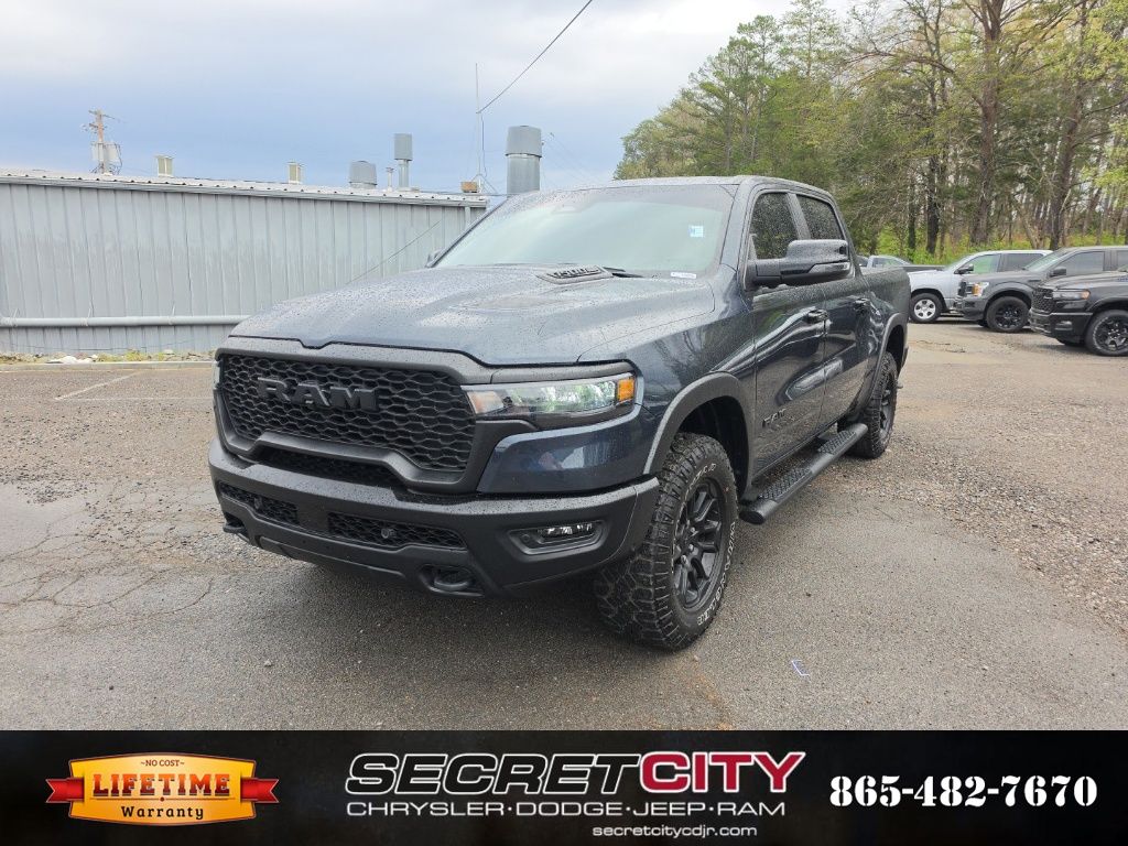 Forged Blue Metallic 2025 RAM 1500 Rebel Crew Cab 4WD Pickup Truck Four-Wheel Drive 8-Speed Automatic