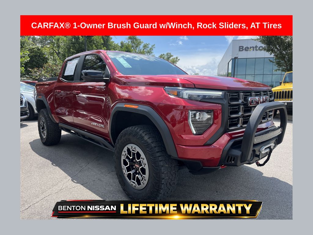 Volcanic Red Tintcoat 2023 GMC Canyon Pickup Truck Four-Wheel Drive 8-Speed Automatic