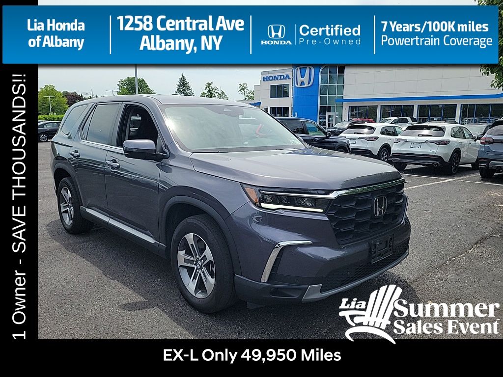 Gray (Modern Steel Metallic) 2025 Honda Pilot EX-L AWD SUV / Crossover All-Wheel Drive Automatic