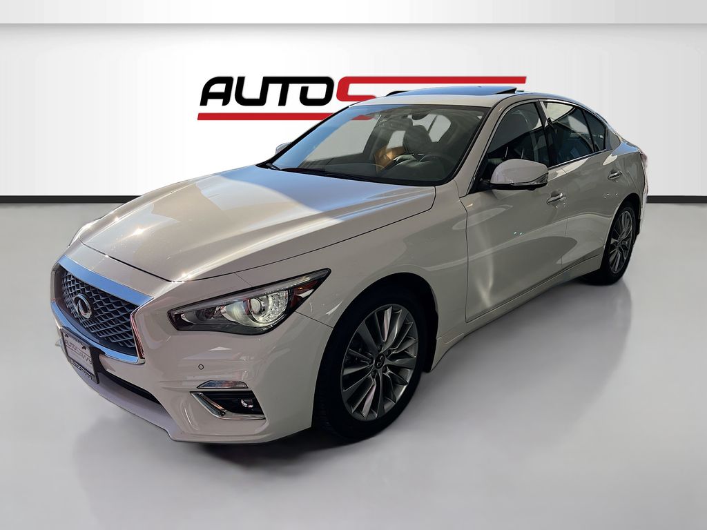 2023 INFINITI Q50 LUXE White at AutoSavvy Houston Northwest