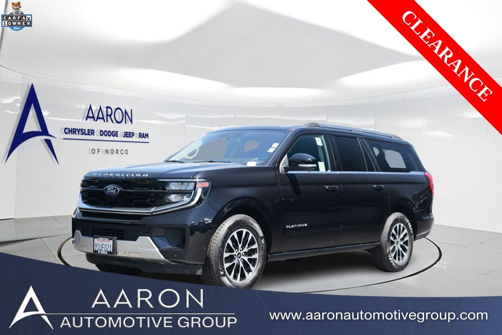 Black Metallic 2025 Ford Expedition MAX Platinum 4WD SUV / Crossover Four-Wheel Drive Automatic