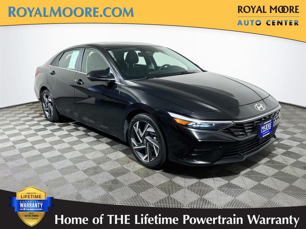 Abyss Black 2024 Hyundai Elantra Sedan Front-Wheel Drive Continuously Variable Transmission