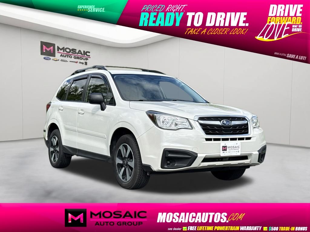 Crystal White Pearl 2018 Subaru Forester SUV / Crossover All-Wheel Drive Continuously Variable Transmission