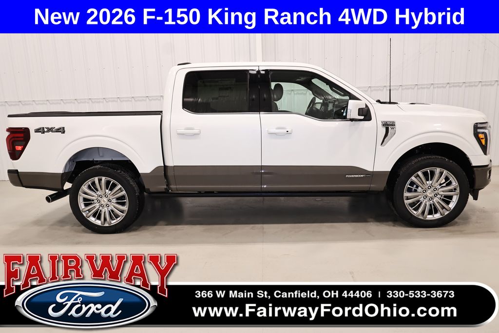 Star White Metallic Tri-Coat 2026 Ford F-150 King Ranch SuperCrew 4WD Pickup Truck Four-Wheel Drive Automatic